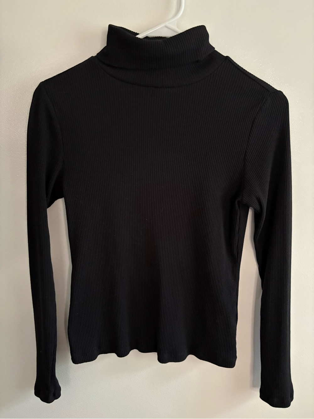 Old Navy Black Ribbed Long Sleeve Turtleneck Top Size Small